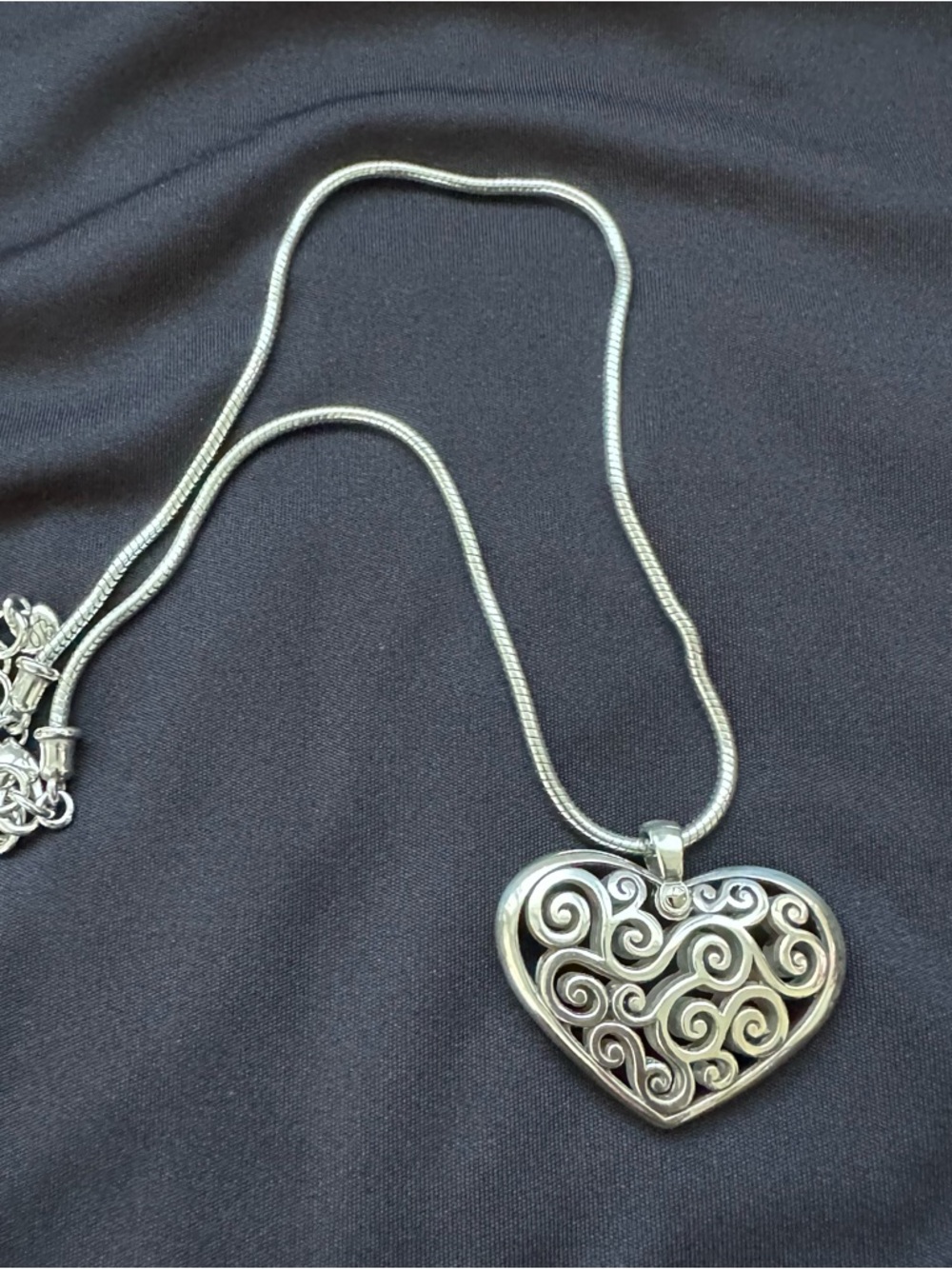 Brighton Diva heart filigree Pendant Necklace